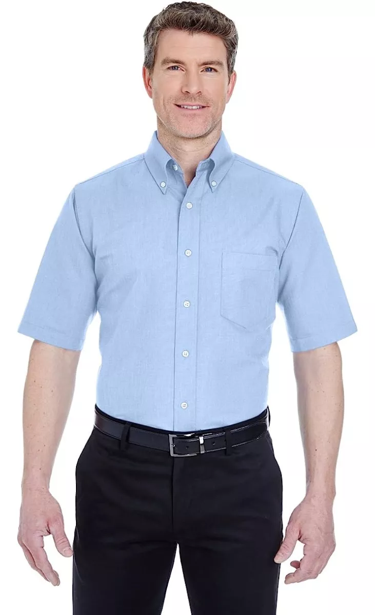 CAMISA HOMBRE OXFORD CLASICA MANGA CORTA ALGODÓN - 1
