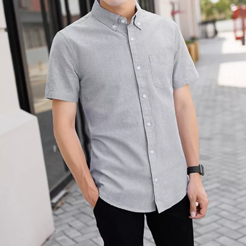 CAMISA HOMBRE OXFORD CLASICA MANGA CORTA ALGODÓN - 1