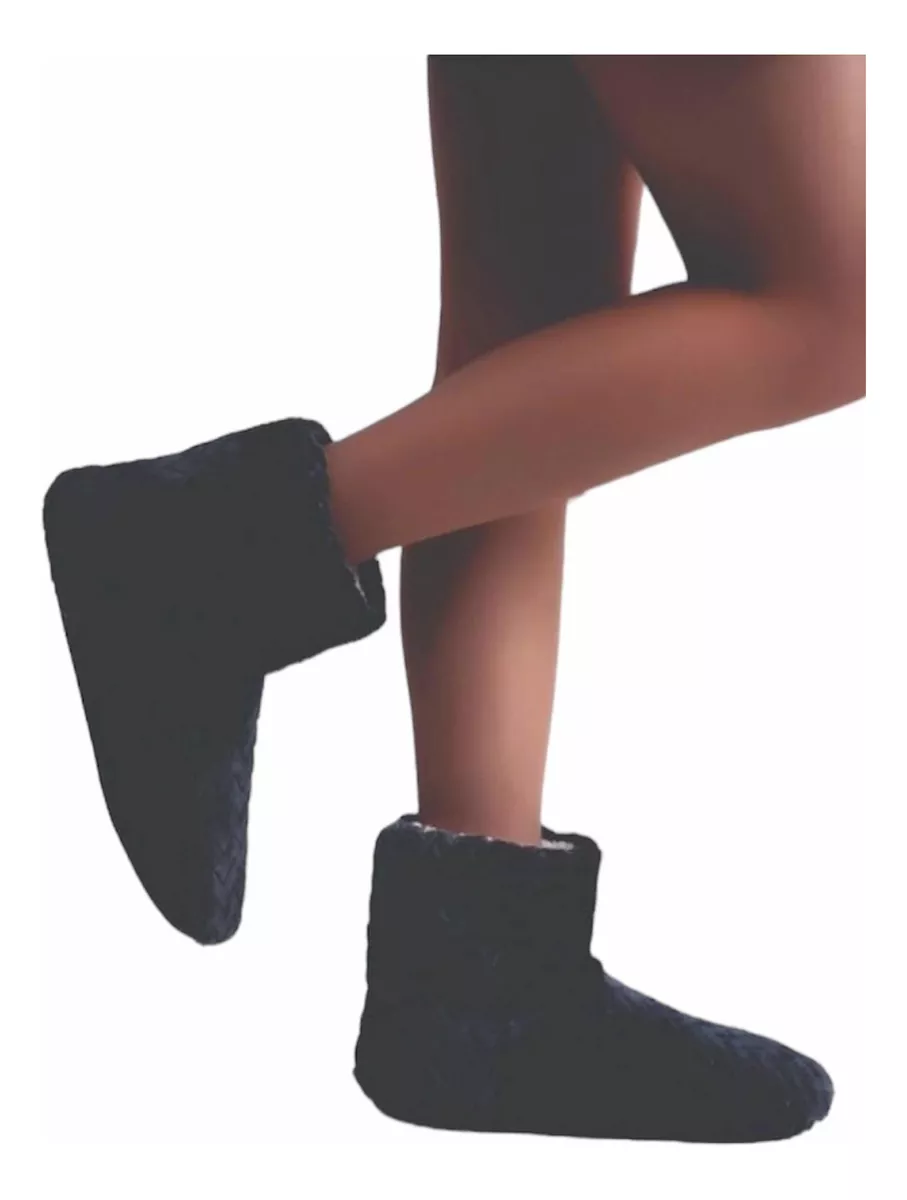 2 PANTUFLAS TIPO BOTA CON CHIPORRO PARA INVIERNO DE ADULTO - 1