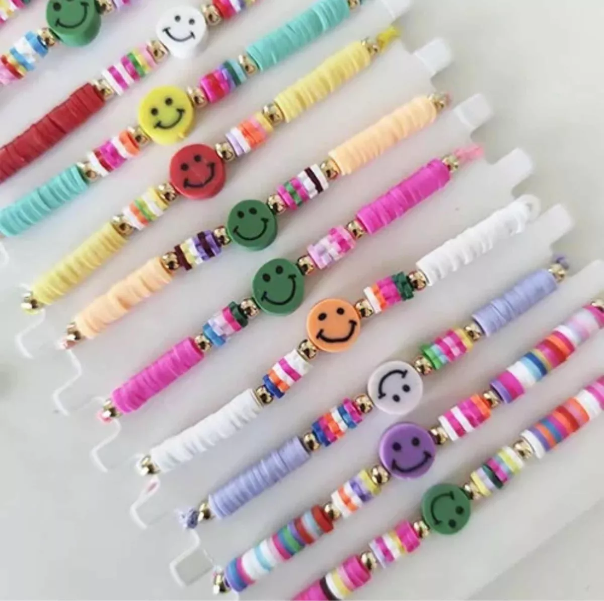 PACK X12 PULSERAS INFANTIL JUVENIL MACRAMÉ CERÁMICA ESTRELLAS - 2