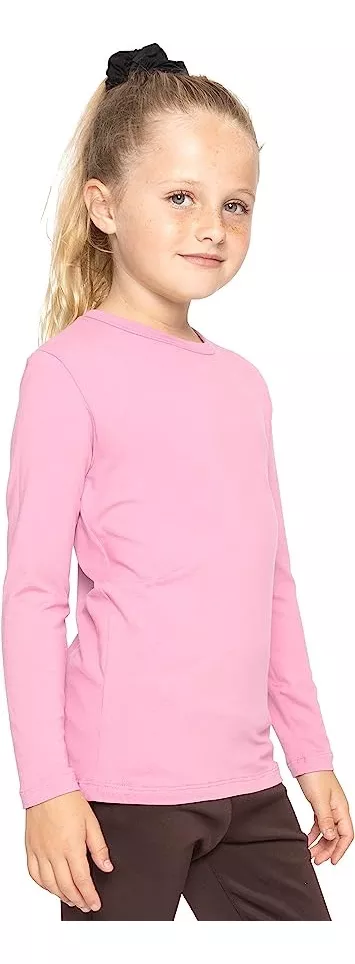 CAMISETA NIÑA BAMBU TRANSPIRABLE CUELLO REDONDO MANGA LARGA - 1