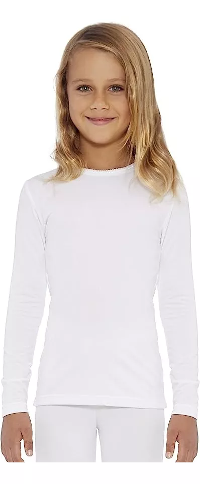 CAMISETA NIÑA BAMBU TRANSPIRABLE CUELLO REDONDO MANGA LARGA - 1