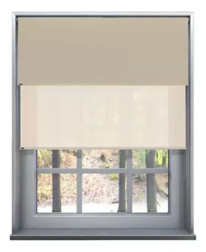 ROLLER DOBLE BLACKOUT + SUNSCREEN 180X200 TELA LINO - 1