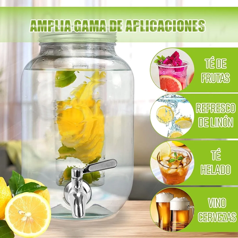 DISPENSADOR DE AGUA JUGOS Y BEBIDAS VIDRIO - 2