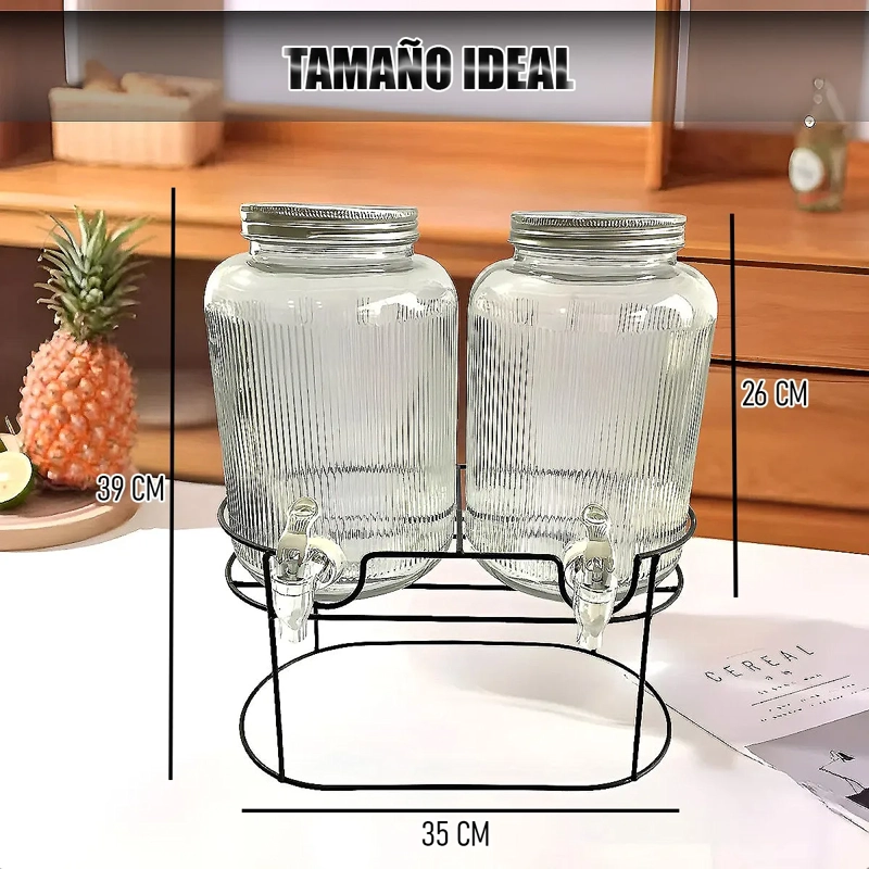 DISPENSADOR DE AGUA JUGOS Y BEBIDAS VIDRIO - 5