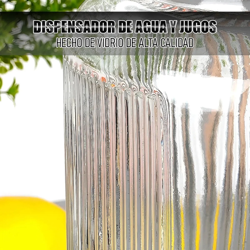 DISPENSADOR DE AGUA JUGOS Y BEBIDAS VIDRIO - 6