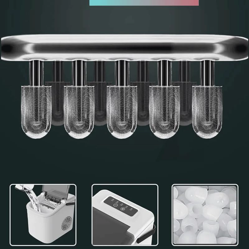 MAQUINA DE HIELO PORTATIL ELE CTRICA PARA HOGAR Y OFICINA - 2