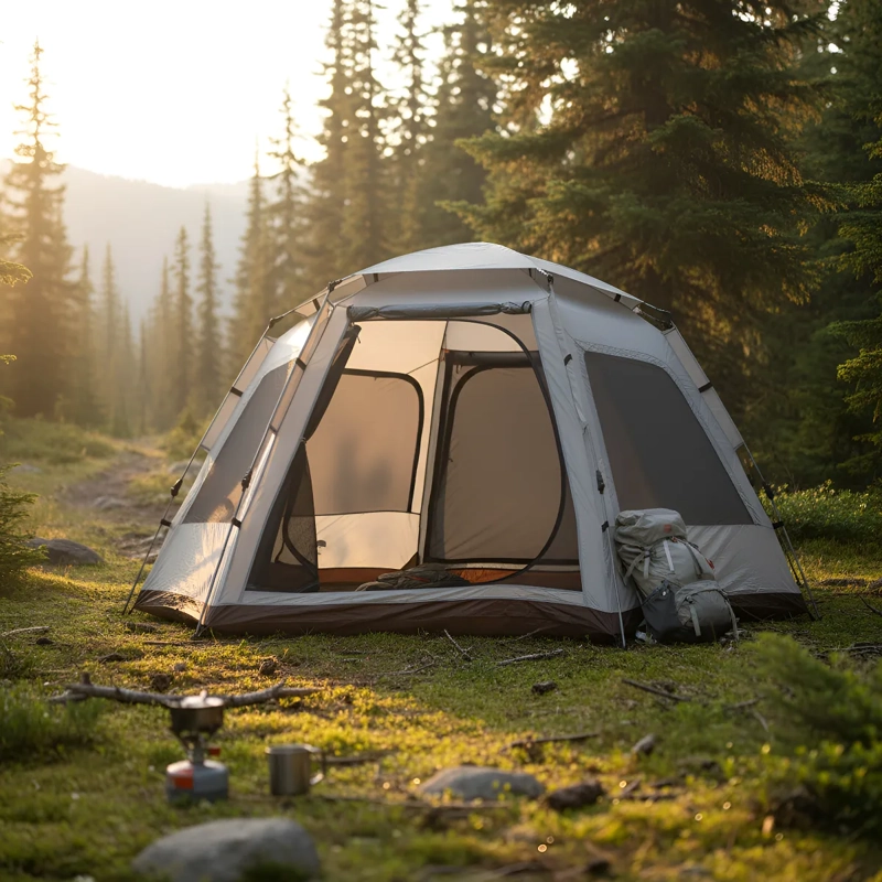 CARPA HEXAGONAL AUTOMATICA CAMPING 6 PERSONAS 240X270X160 - 2