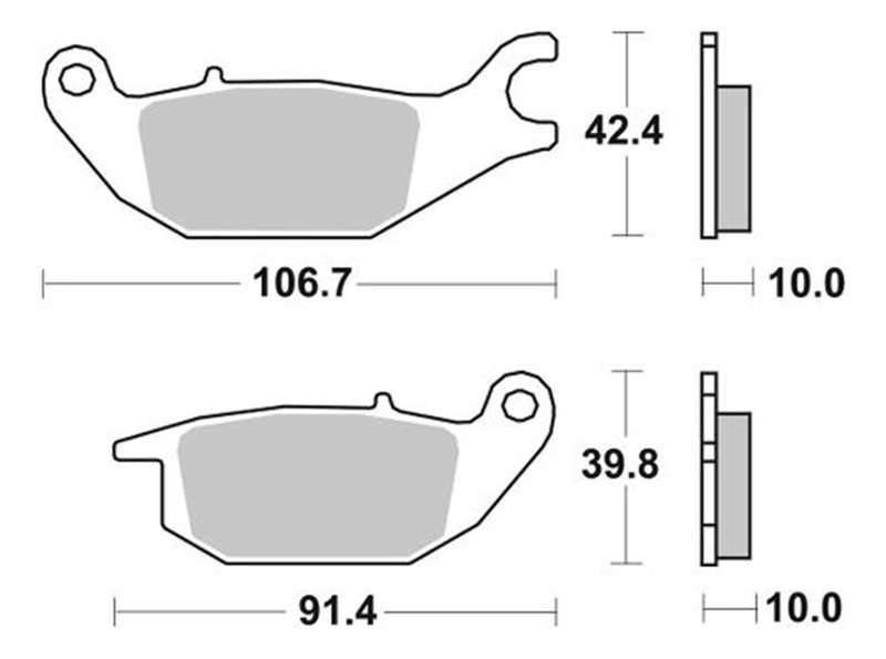 PASTILLAS DE FRENO TRASERO EVEREST ALTERNATIVA T MOTO YAMAHA R15 - 3