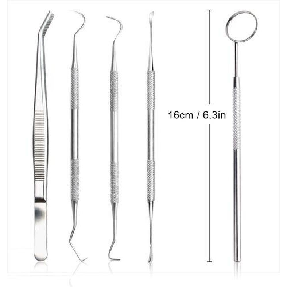 SET DE IMPLEMENTOS HIGIENE DENTAL HERRAMIENTAS ESPEJO - 5