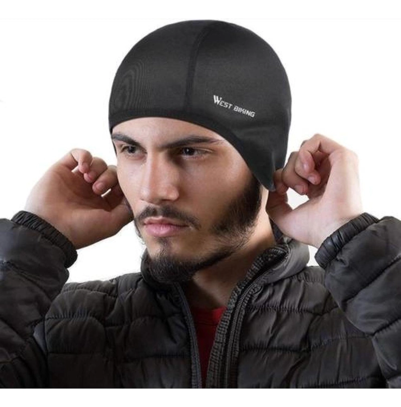 GORRO WEST BIKING GRIS PARA DEPORTES Y CICLISMO DÍAS FRÍOS E INVIERNO - 4