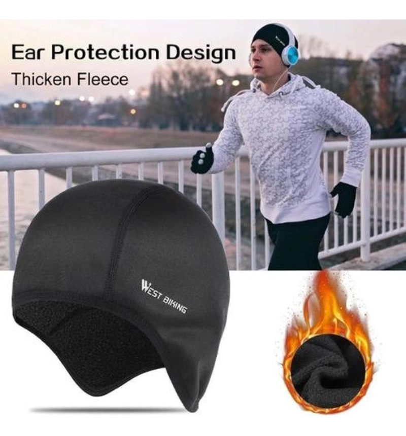 GORRO WEST BIKING GRIS PARA DEPORTES Y CICLISMO DÍAS FRÍOS E INVIERNO - 8
