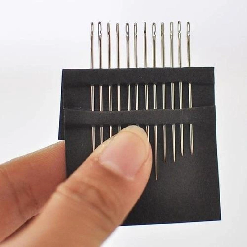 AGUJAS DE COSER ORIFICIOS LATERALES ENHEBRADO CIEGO LATERAL PLATEADO - 4