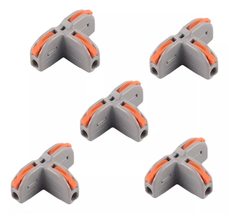 PACK X5 CONECTORES CABLEADO RÁPIDO TIPO T WAGO ENTRADA - 1