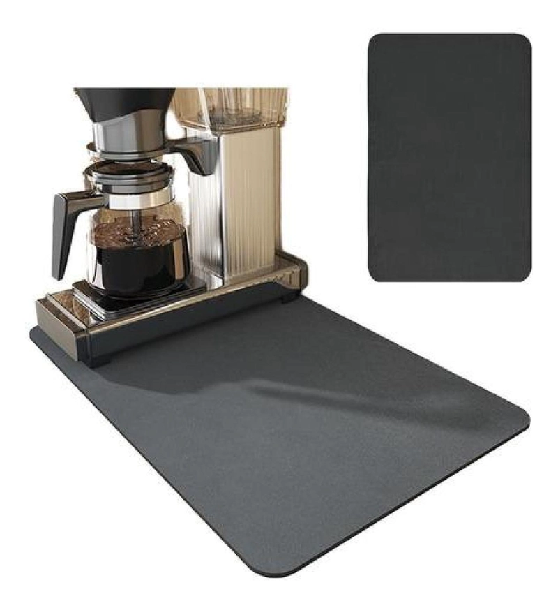 ESTERA DE SECADO PLATOS TAZAS COCINA BAR CAFETERIA 40X30 CM - NEGRO - 1