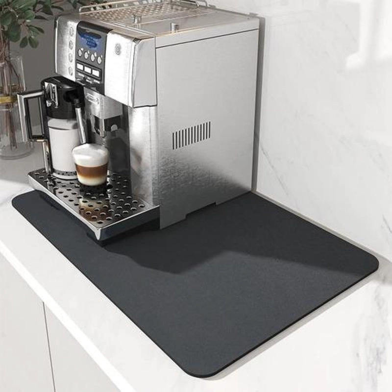 ESTERA DE SECADO PLATOS TAZAS COCINA BAR CAFETERIA 40X30 CM - NEGRO - 3