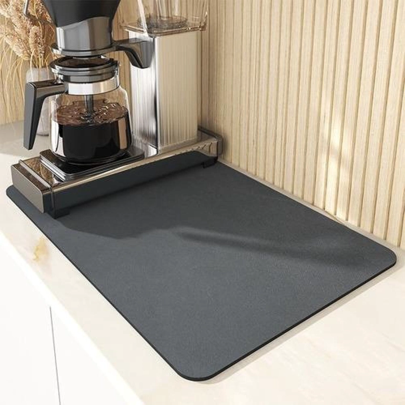 ESTERA DE SECADO PLATOS TAZAS COCINA BAR CAFETERIA 40X30 CM - NEGRO - 5