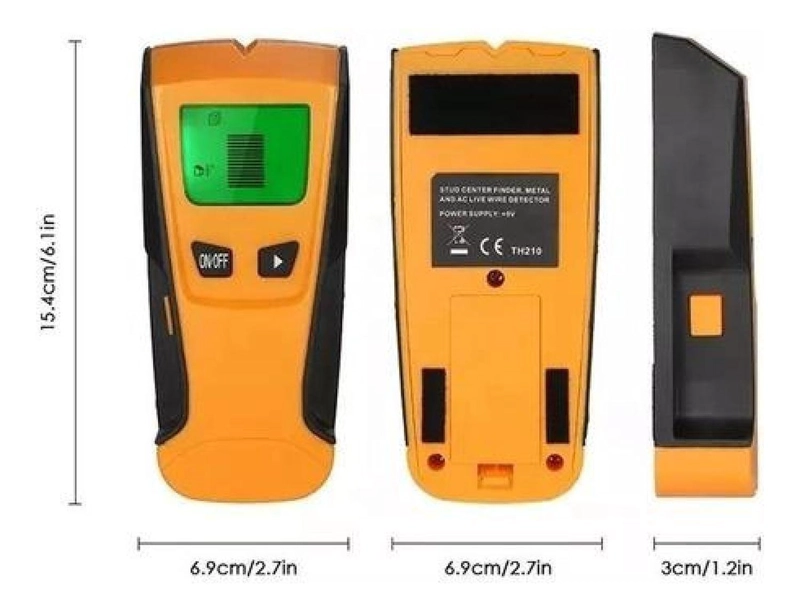DETECTOR DE METALES 3 EN 1 PARA MUROS METALES CLAVOS Y CABLEADO - 6