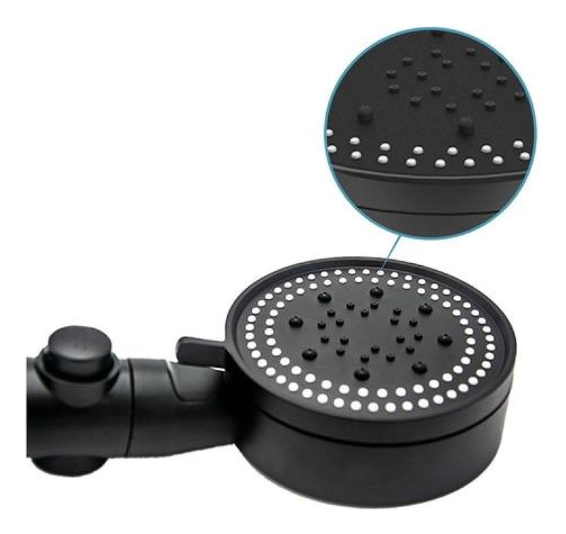 SET CABEZAL DE DUCHA 6 MODOS ACCESORIOS MANGUERA Y SOPORTE - 2