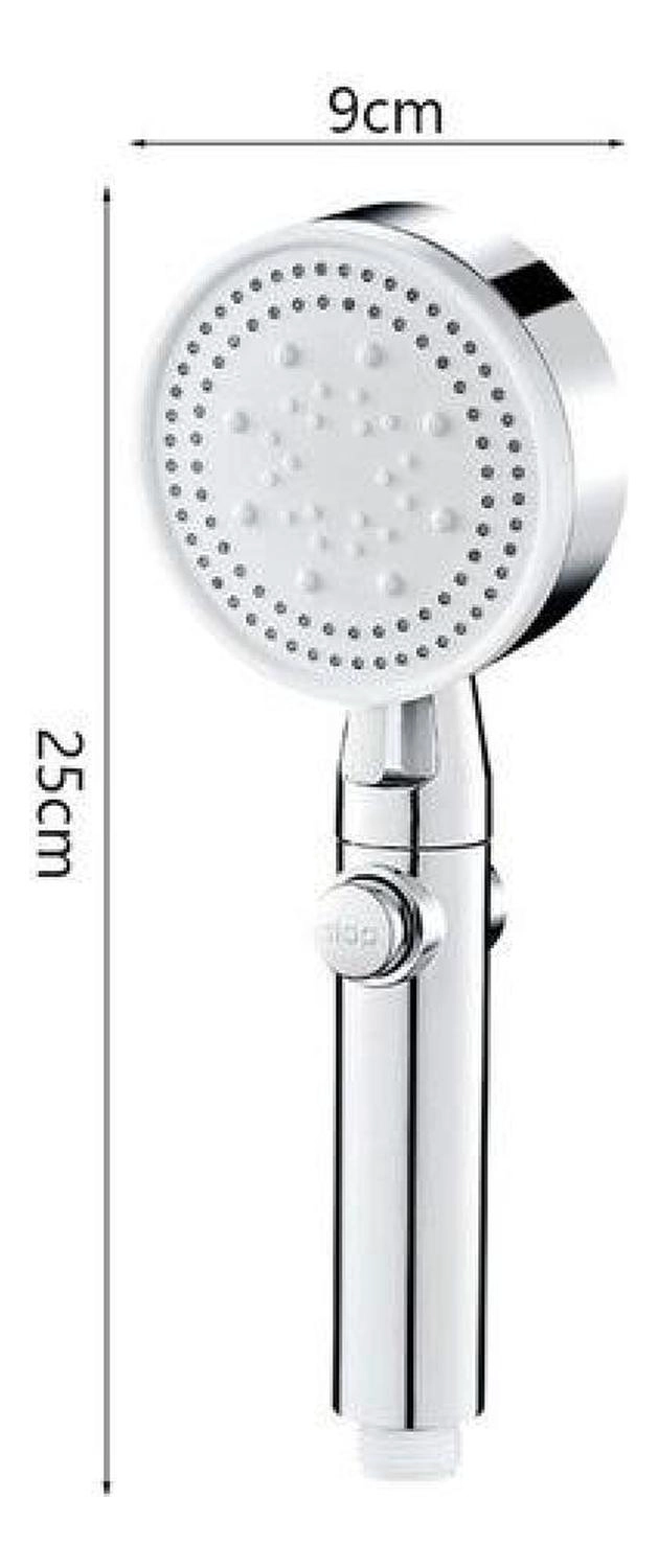 SET CABEZAL DE DUCHA 6 MODOS ACCESORIOS MANGUERA Y SOPORTE - 2
