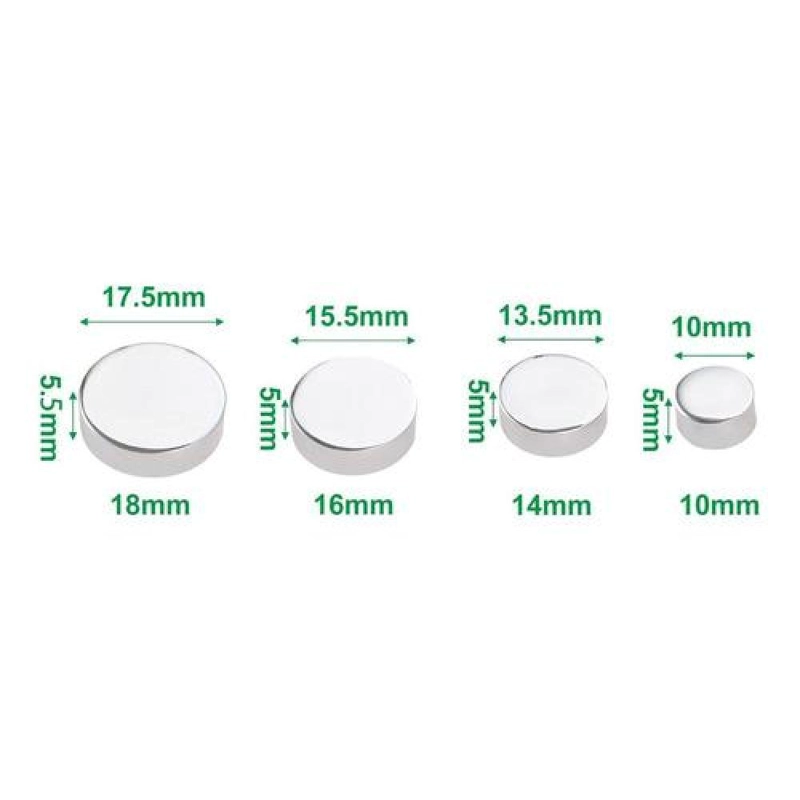 SET 4 TORNILLOS CON TAPA INSTALACION ESPEJOS DECORATIVOS TAMAÑO 10 MM 10 MM (4 UNIDADES) - 2