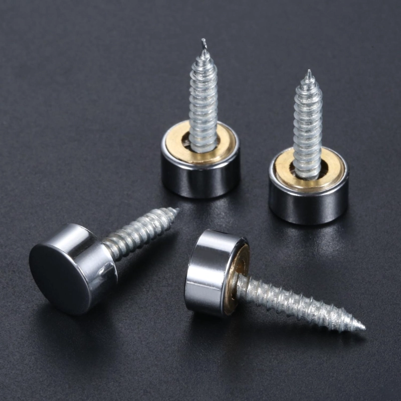 SET 4 TORNILLOS CON TAPA INSTALACION ESPEJOS DECORATIVOS TAMAÑO 10 MM 10 MM (4 UNIDADES) - 6