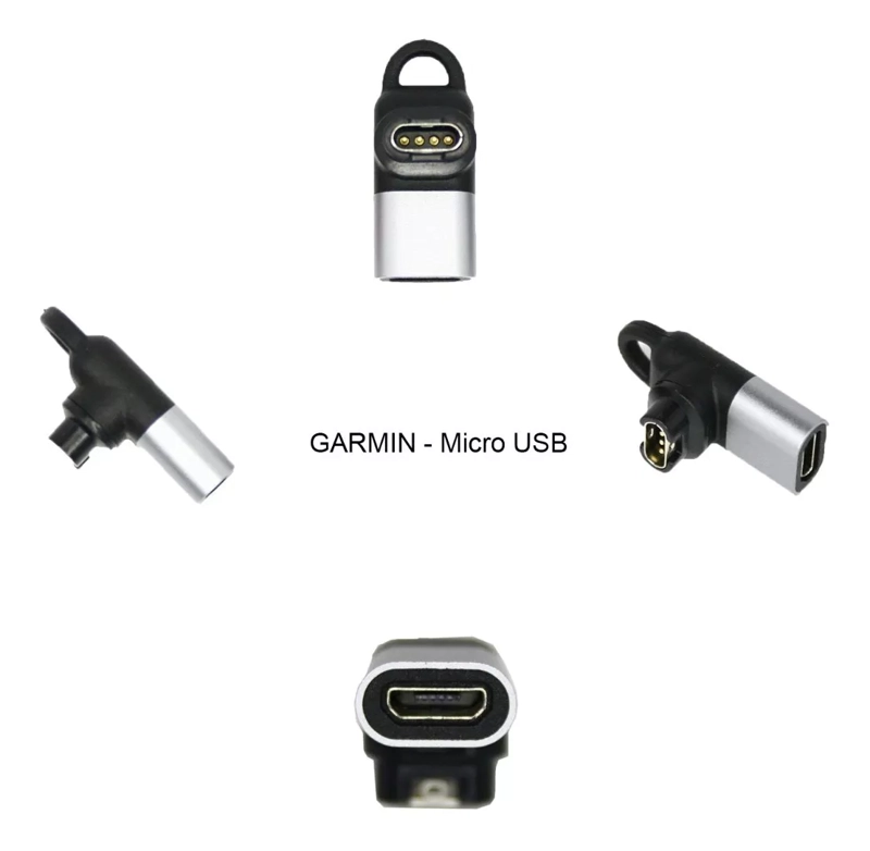 ADAPTADOR CARGADOR COMPATIBLE GARMIN USB C MICRO IOS IPHONE - 1