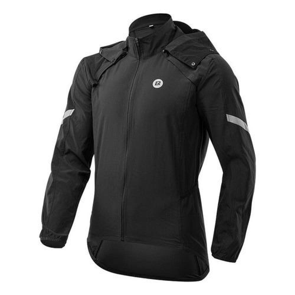 CORTAVIENTOS MUJER ROCKBROS CON MANGAS EXTRAIBLES 2 EN 1 BICICLETA Negro XXXL