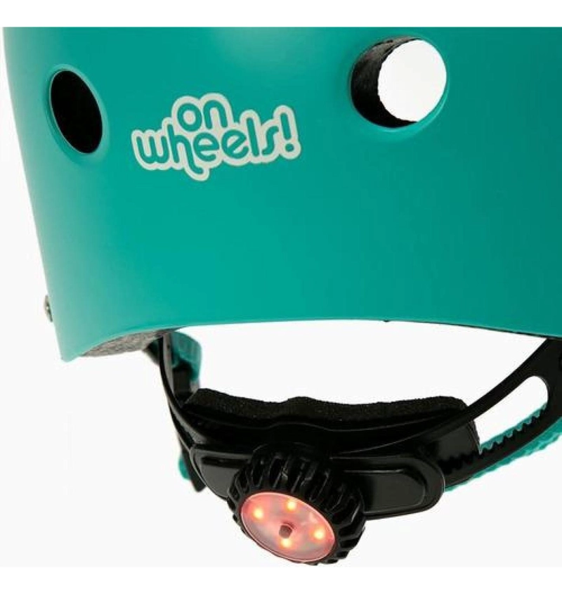 CASCO URBANO ADULTO AJUSTABLE ONWHEELS CON LUZ MULTI DEPORTE CELESTE TAMAÑO S - 2