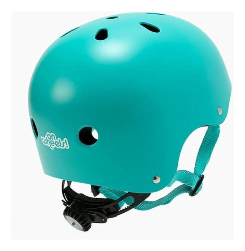 CASCO URBANO ADULTO AJUSTABLE ONWHEELS CON LUZ MULTI DEPORTE CELESTE TAMAÑO S - 4