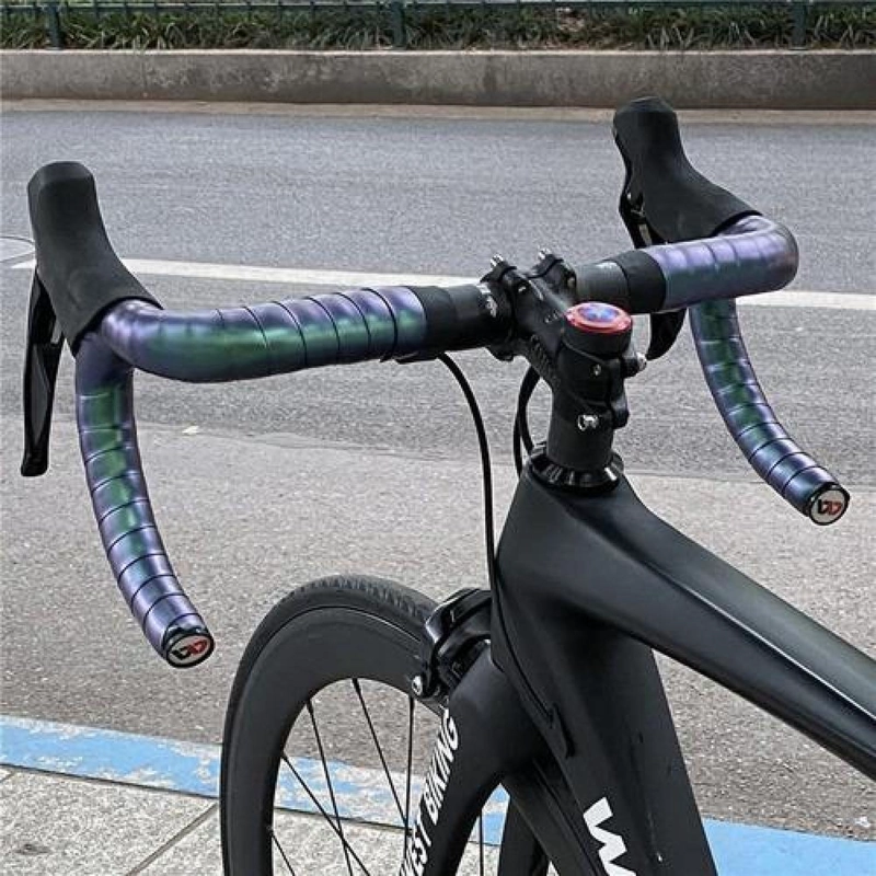 CINTA DE MANILLAR REFLECTANTE VERDE ELÉCTRICO PARA BICICLETA - 7