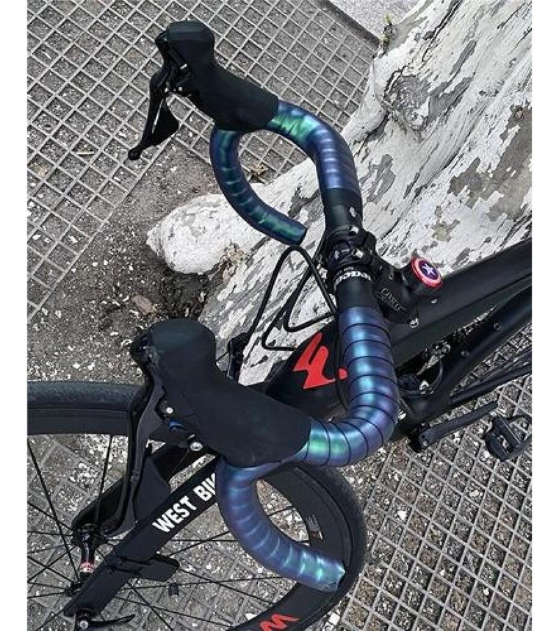CINTA DE MANILLAR REFLECTANTE VERDE ELÉCTRICO PARA BICICLETA - 8
