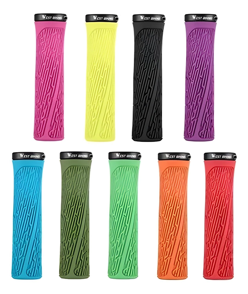 PUÑOS WEST BIKING C/ LOCK BICICLETA MTB BMX GRIPS EMPUÑADURA - 1