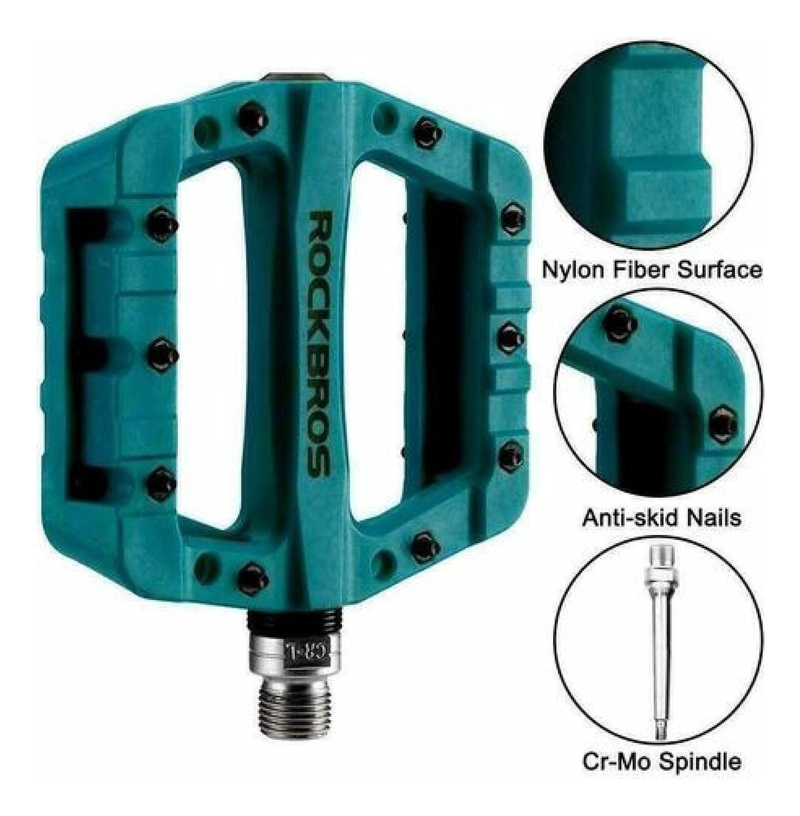 PEDALES ROCKBROS PLATAFORMA, BICICLETA MTB BMX URBANA PINES - 3