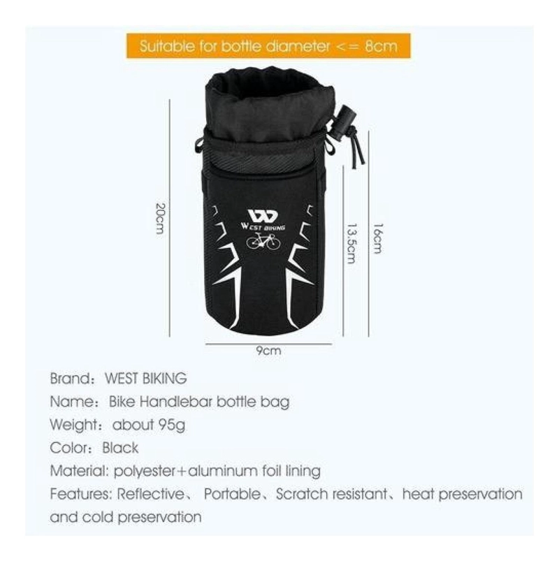 BOLSA AISLANTE WEST BIKING PORTA BOTELLAS BICICLETA SCOOTER TREKKING - 7