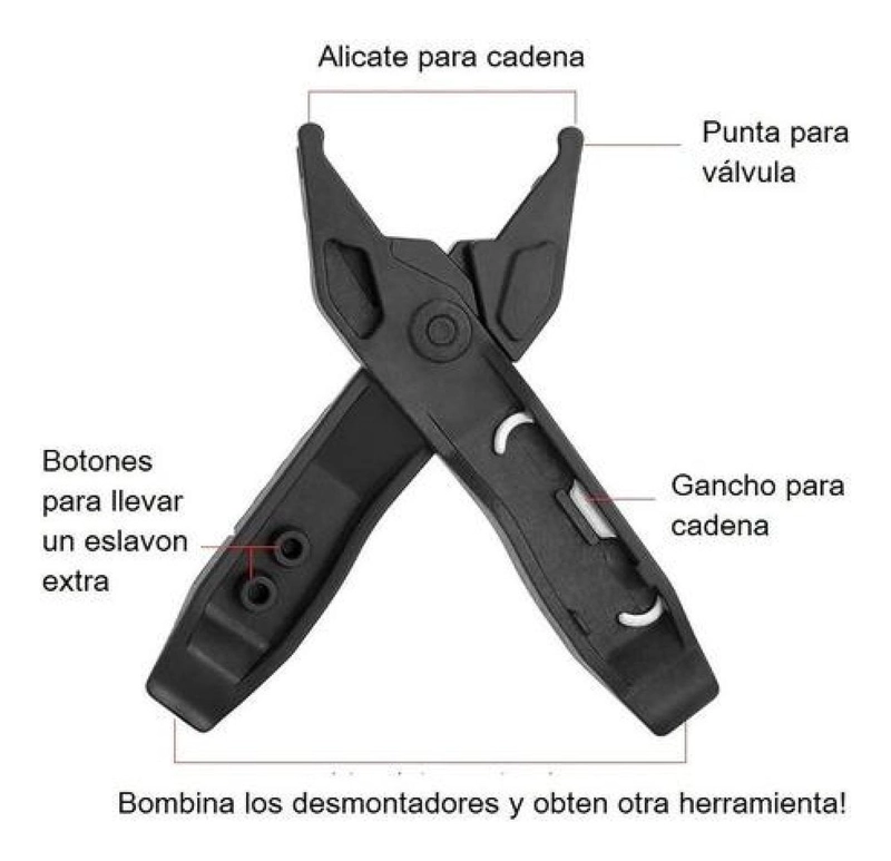 DESMONTADOR NEUMÁTICO DE BICICLETA CON ALICATE DE ESLABONES - 5