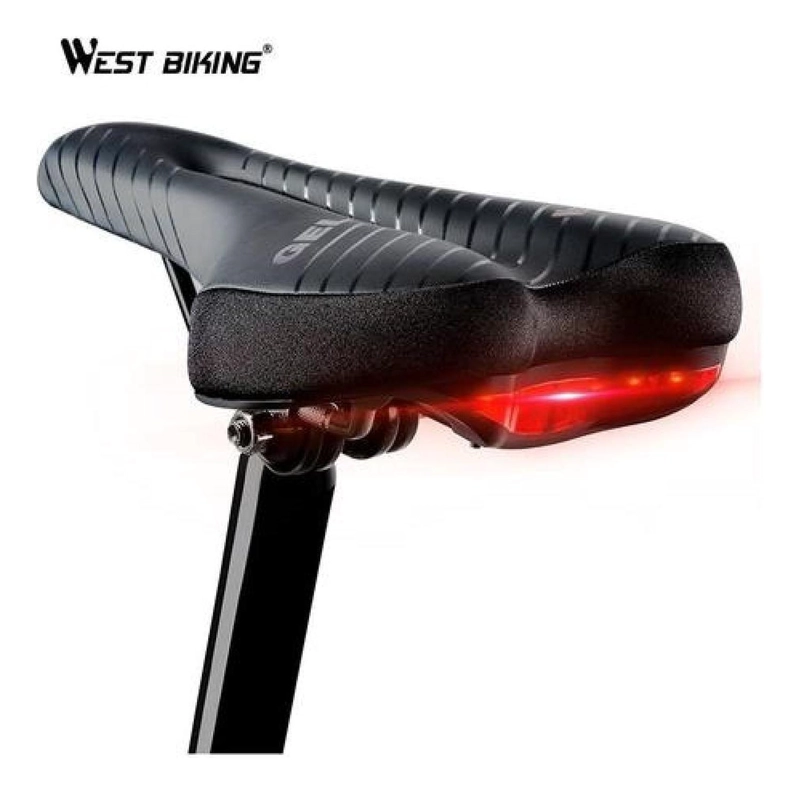 SILLÍN WEST BIKING GEL ANTIPROSTÁTICO LUZ COMODIDAD ASIENTO BICICLETA - 2