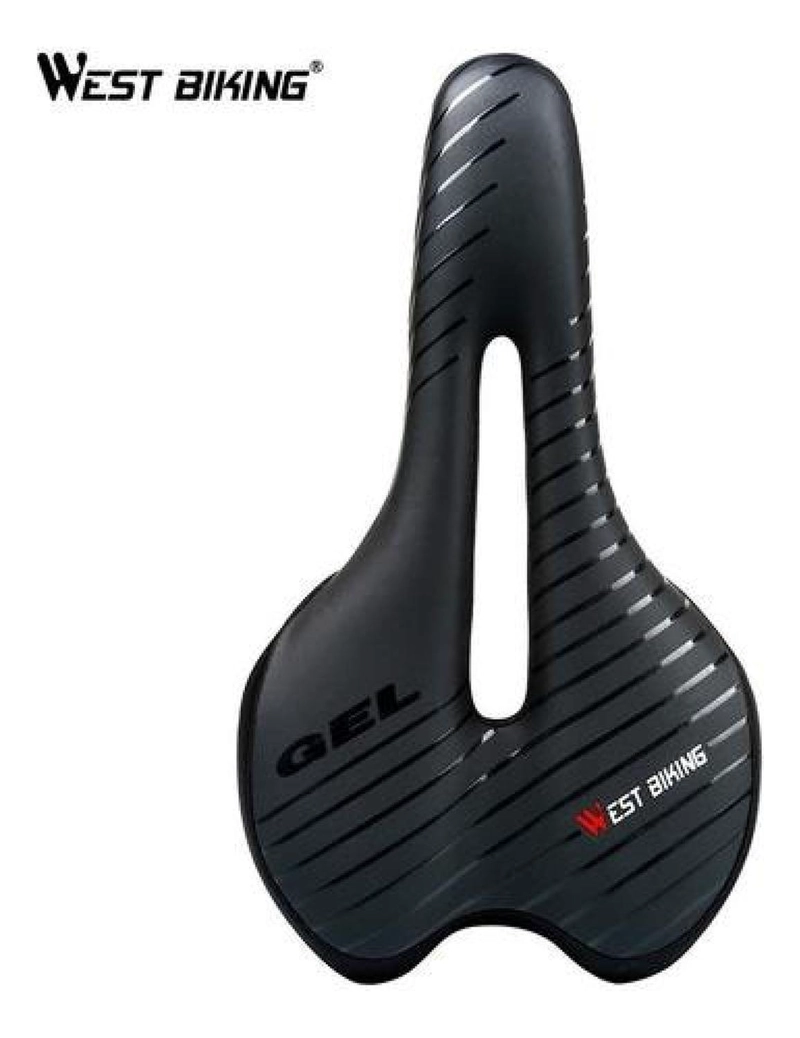 SILLÍN WEST BIKING GEL ANTIPROSTÁTICO LUZ COMODIDAD ASIENTO BICICLETA - 3