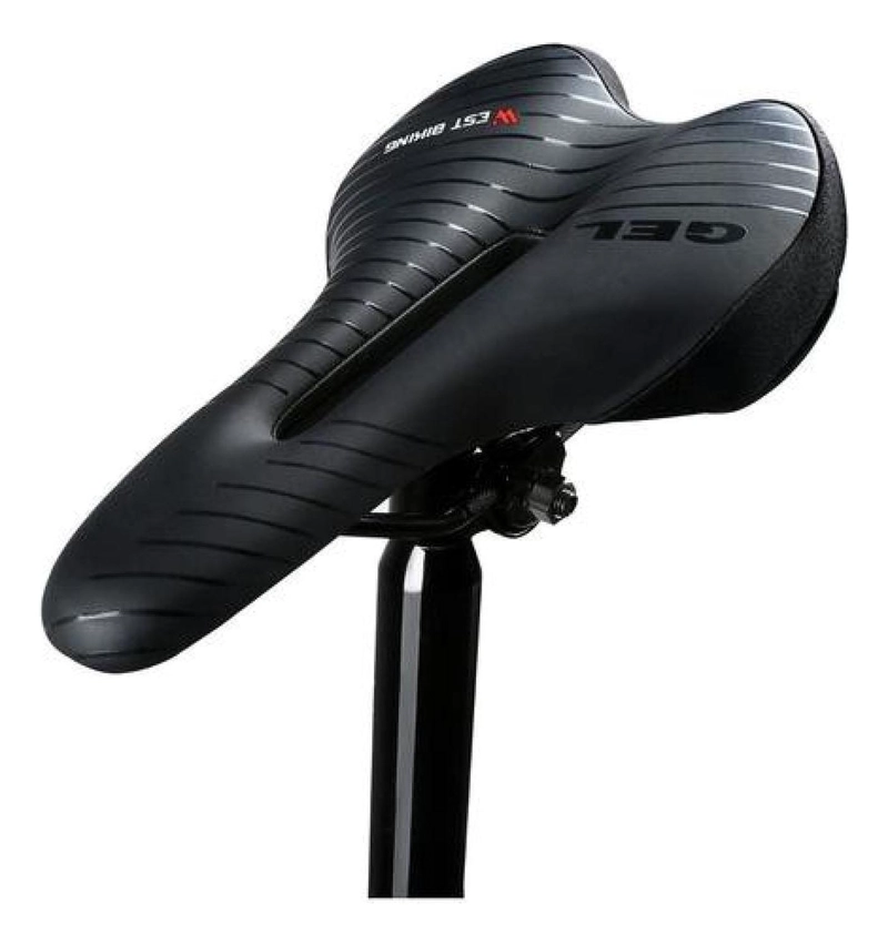 SILLÍN WEST BIKING GEL ANTIPROSTÁTICO LUZ COMODIDAD ASIENTO BICICLETA - 4