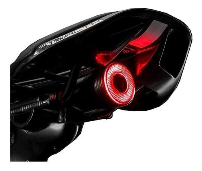 LUZ TRASERA ROCKBROS SMART SENSOR FRENADO USB PARA BICICLETA NEGRO - 3