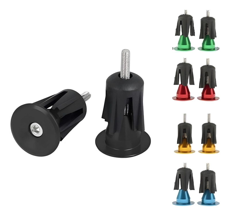 TAPAS DE ALUMINIO PARA MANILLAR, TAPONES MANUBRIO BICICLETA - 1