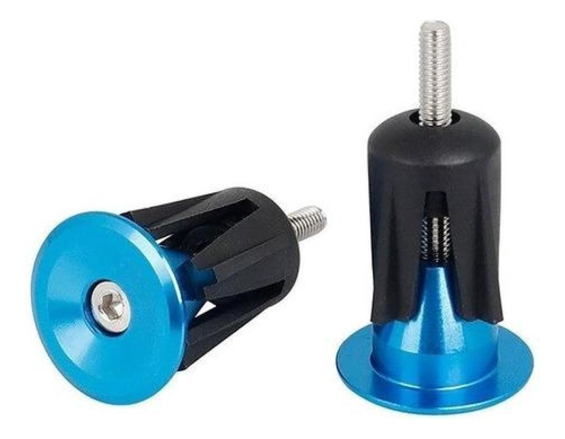 TAPAS DE ALUMINIO PARA MANILLAR, TAPONES MANUBRIO BICICLETA - 7
