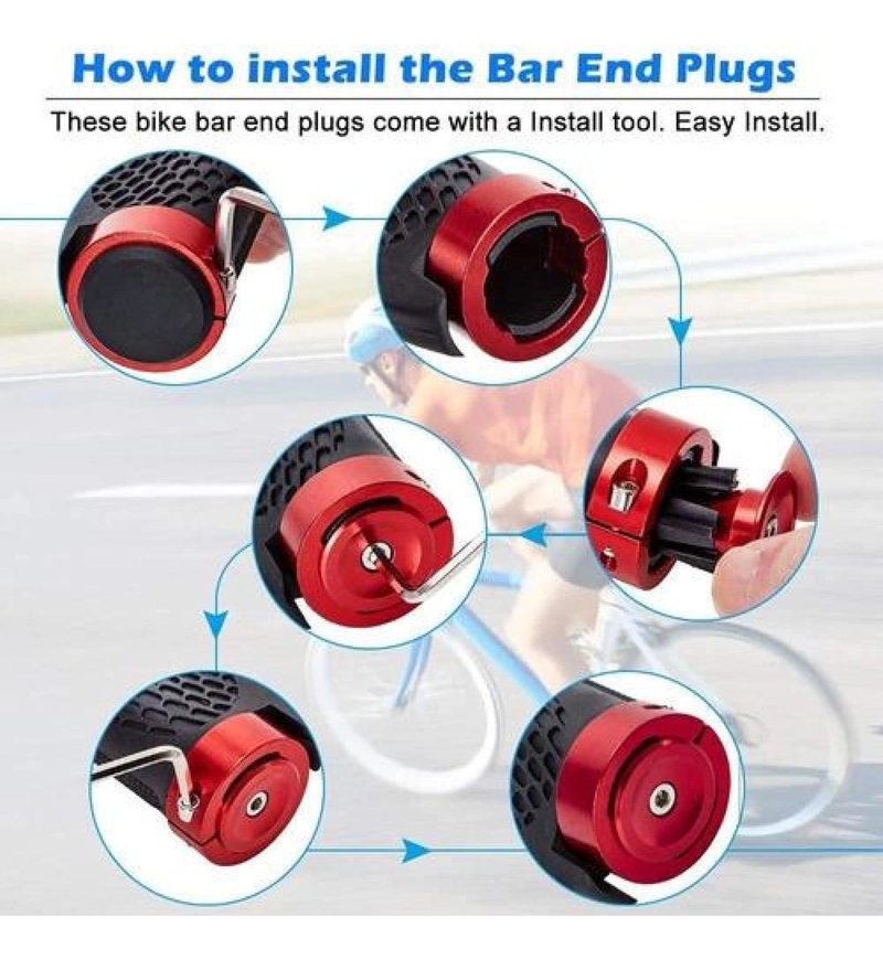 TAPAS DE ALUMINIO PARA MANILLAR, TAPONES MANUBRIO BICICLETA - 9