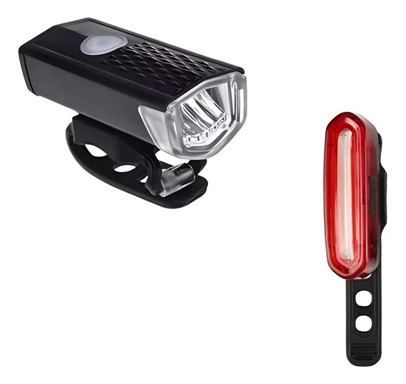 JUEGO LUCES TRASERA Y DELANTERA BICICLETA RESISTENTE LLUVIA - 1