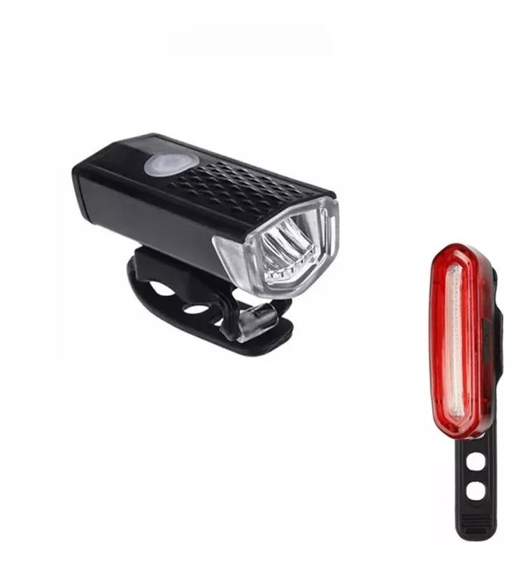 JUEGO LUCES TRASERA Y DELANTERA BICICLETA RESISTENTE LLUVIA - 1