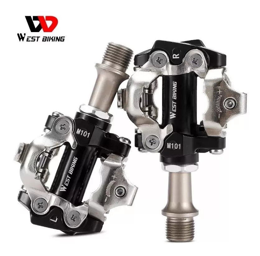 PEDALES + CALAS WEST BIKING ANCLAJE SPD WESTBIKING PARA MTB CICLISMO - 4