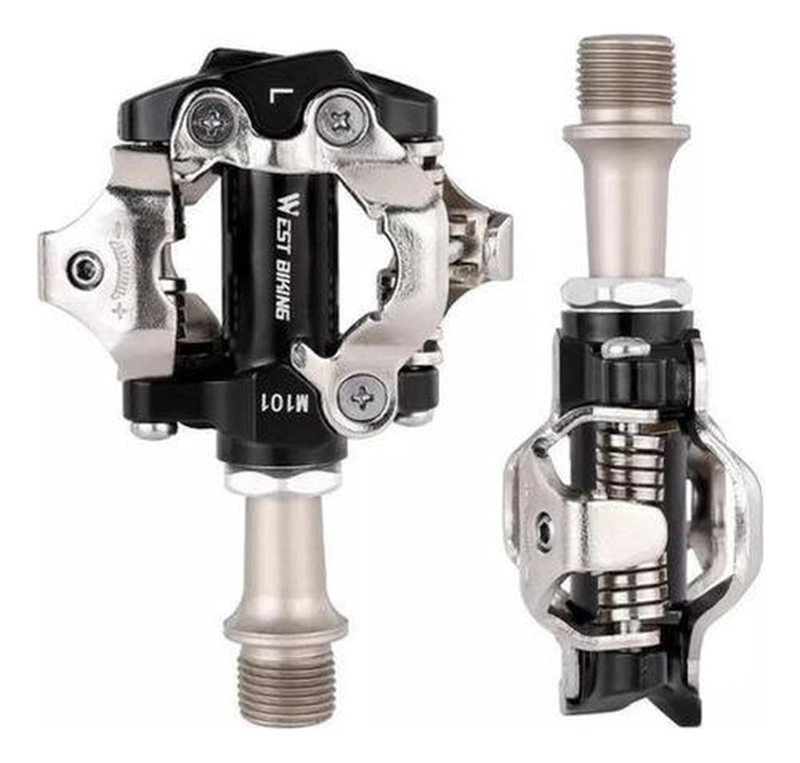 PEDALES + CALAS WEST BIKING ANCLAJE SPD WESTBIKING PARA MTB CICLISMO - 7