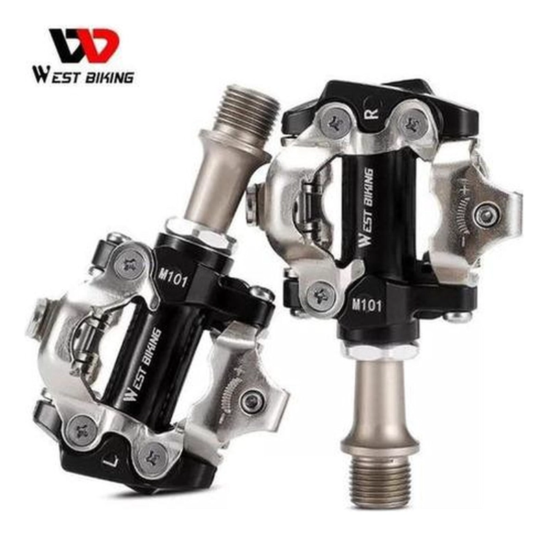 PEDALES + CALAS WEST BIKING ANCLAJE SPD WESTBIKING PARA MTB CICLISMO - 9