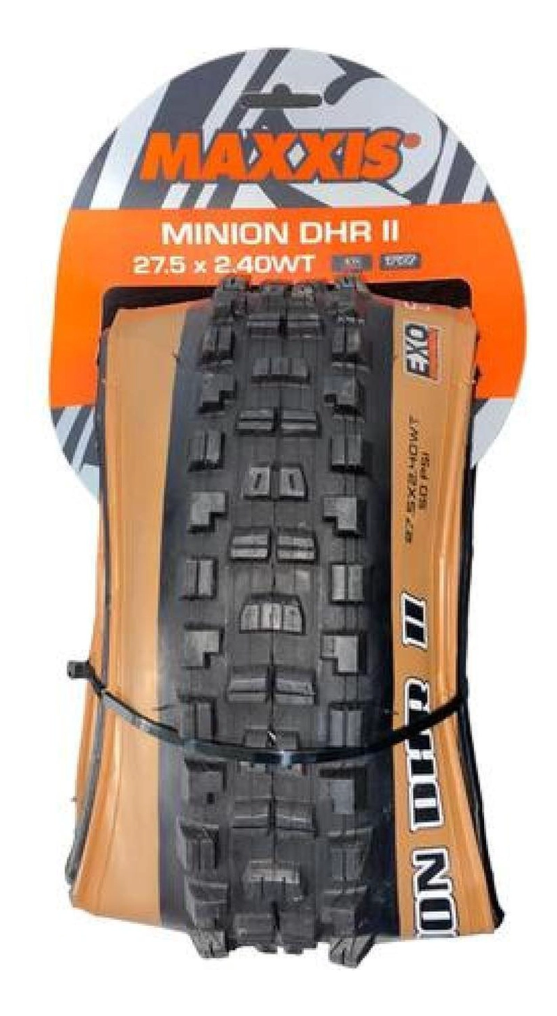 NEUMATICO MAXXIS MINION DHR II EXO/TR/SKINWALL 27.5X2.40WT NEGRO - 4
