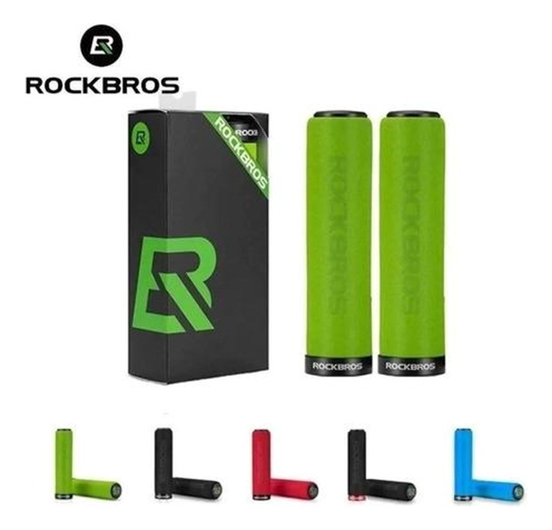 PUÑOS ROCKBROS CON LOCK BICICLETA MTB BMX GRIPS EMPUÑADURA - 4